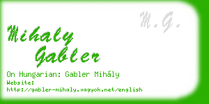 mihaly gabler business card
