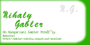 mihaly gabler business card